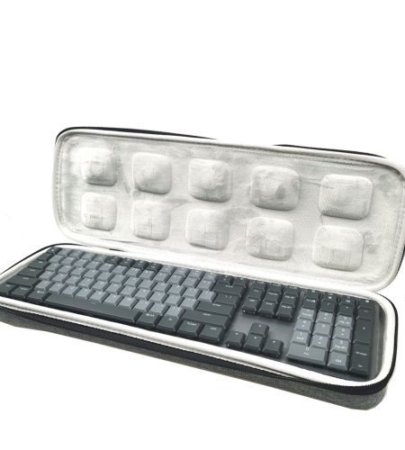 Hard Shell Carrying Case Shockproof Dustproof Bag Compatible For Logitech Mx Mechanical /mx Mechanical Mini Keyboard grey mx mechanical mini - Image 3