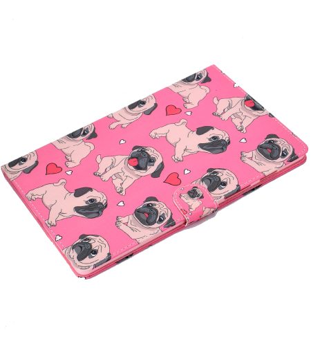 For Samsung T510/T515 Laptop Protective Case with Front Snap Cute Cartoon Color Painted Smart Stay PU Cover  Pink flower - Image 5