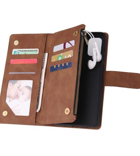 For Samsung A71 Case Smartphone Shell Precise Cutouts Zipper Closure Wallet Design Overall Protection Phone Cover  Blue - Image 7