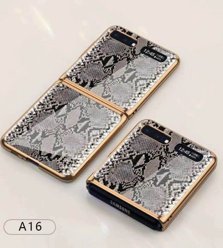 For Samsung Galaxy Z flip Foldable Cellphone Shell Electroplated Painted Folding Phone Case A14 grass white - Image 5