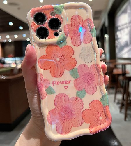Phone Case Watercolor / Oil Painting Flowers For Iphone Series Protective Cover watercolor blue 14 - Image 5