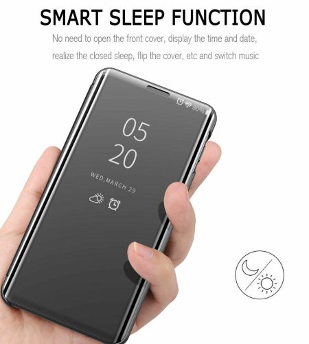 For Samsung Galaxy S10/S10 Plus/S10E Smart Leather Flip Mirror 360 Phone Case Cover black - Image 2