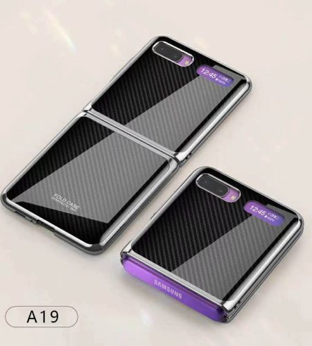 For Samsung Galaxy Z flip Foldable Cellphone Shell Electroplated Painted Folding Phone Case A13 woven green pattern - Image 8