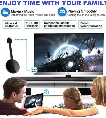 G7 Wireless Display Receiver 2.4GHz WiFi 5G Mobile Screen Cast Ultimate Screen Adapter Dongle Support Miracast DLNA AirPlay black - Image 3