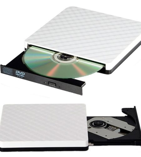 Portable Optical  Drive External Usb 3.0 Dvd Rw Cd Burner Reader Player Tray Compatible For Pc Laptop White - Image 3
