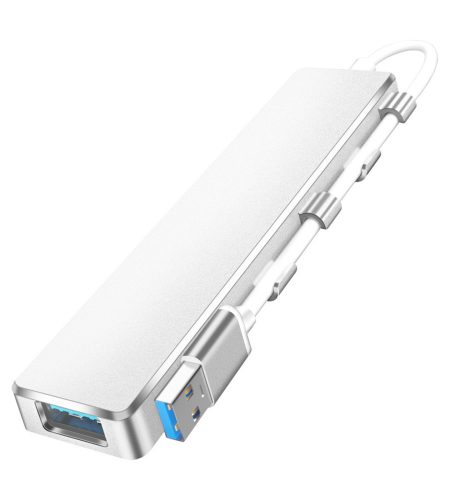 4-in-1 Hub Dock USB C Multi-port Splitter Usb Adapter Station Portable Data Usb Splitter Silver
