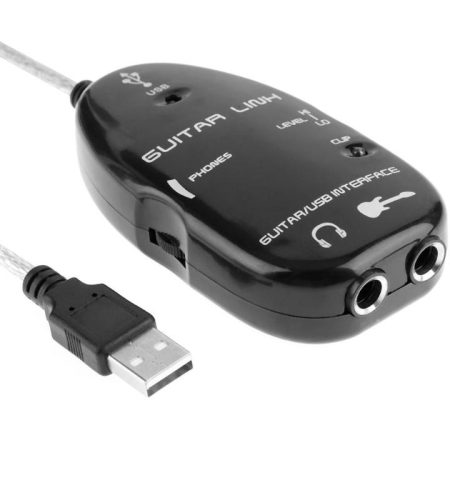 Guitar to USB Sound Player Sound Card Effector Interface Link Audio Cable Music Recording Adapter white - Image 5