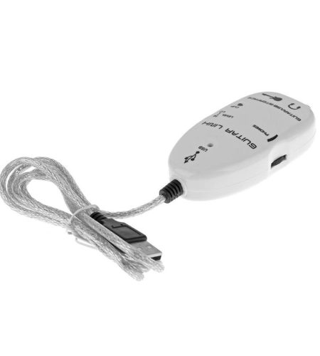Guitar to USB Sound Player Sound Card Effector Interface Link Audio Cable Music Recording Adapter white - Image 2