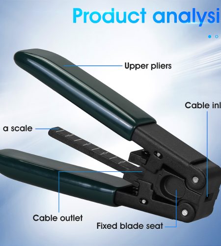 Fiber Optic Cable Stripper Glass Fiber Stripping Tool 3 x 2mm Fiberglass Pliers For Indoor Wiring Cable black green - Image 3