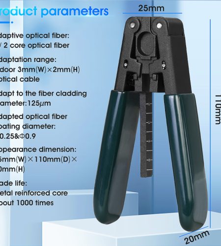 Fiber Optic Cable Stripper Glass Fiber Stripping Tool 3 x 2mm Fiberglass Pliers For Indoor Wiring Cable black green - Image 4