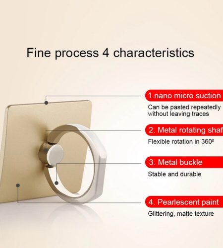 Mobile  Phone  Holder Metal 360-degree Free Rotating Creative Ring Buckle Bracket Random Color - Image 6