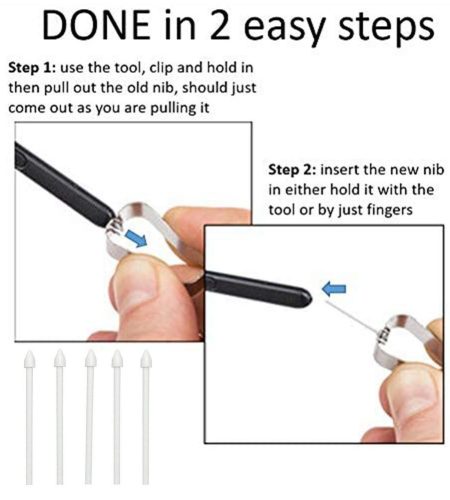 Stylus  Replacement  Nib  Kit Pen Tip Compatible For Samsung Galaxy Tab S6lite S6/s7/s7/note10/note20 White 5-piece - Image 4