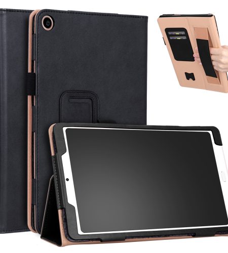 For Xiaomi tablet 4 plus 10.1 Retro Pattern PU Tablet Protective Case with Hand Support Card Slot Bracket Sleep Function black_Xiaomi tablet 4 plus 10.1