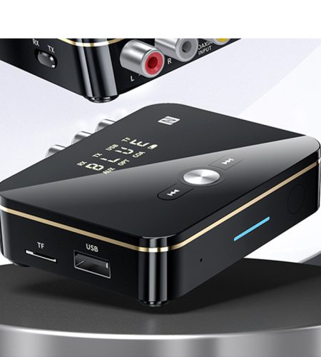 Bluetooth-compatible  Receiver 5.0 Aptx Ll 3.5mm Jack Aux Wireless Adapter For Tv Car Audio Transmitter Black - Image 9