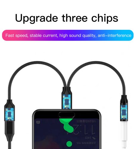 3.5mm Headphone Jack Type-C USB C Audio Adapter Earphone to Type C Charge Listen for USB-C Phone Without 3.5MM for Huawei Xiaomi gray - Image 7