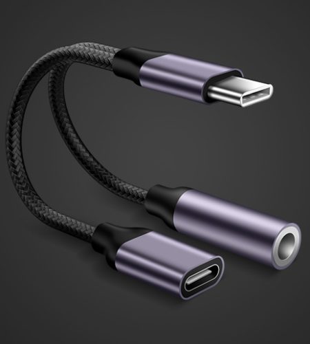 3.5mm Headphone Jack Type-C USB C Audio Adapter Earphone to Type C Charge Listen for USB-C Phone Without 3.5MM for Huawei Xiaomi gray - Image 4