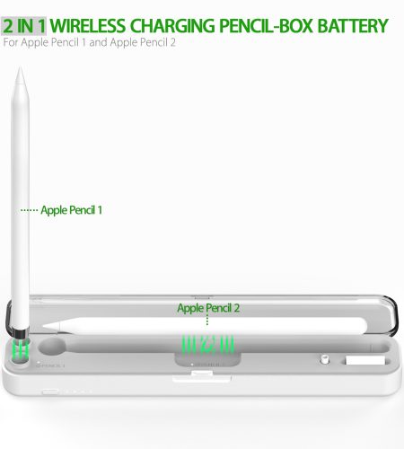 2-in-1 Wireless Charging Case Portable Storage Box Pencil Accessories