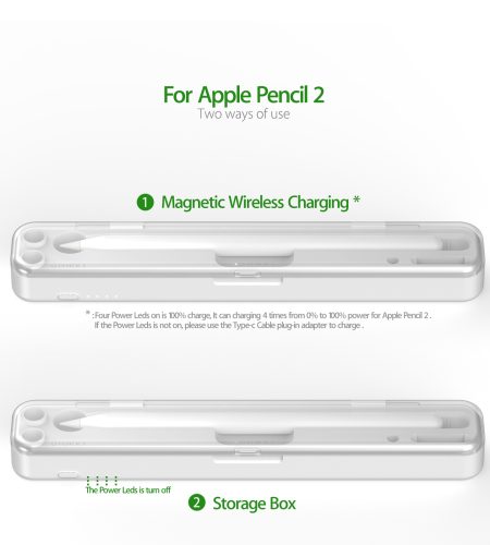 2-in-1 Wireless Charging Case Portable Storage Box Pencil Accessories - Image 2