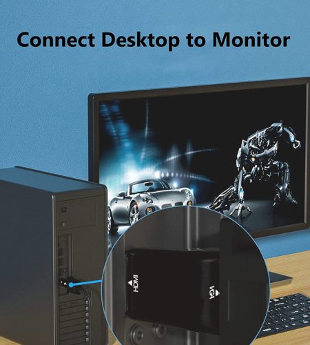 Hdmi-compatible To Vga Adapter Hdmi-compatible Vga Converter Cable Black - Image 5