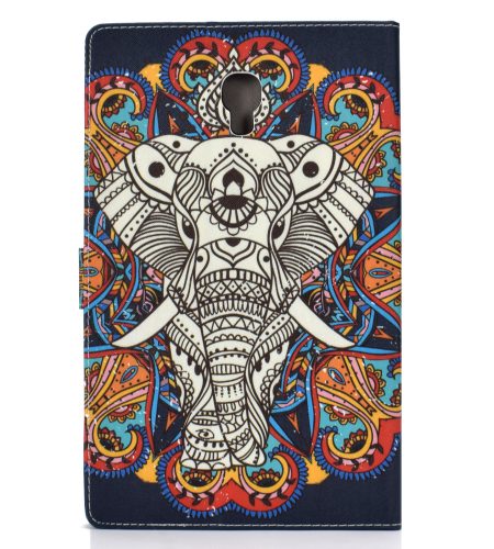 For Samsung T590 Laptop Protective Case Color Painted Smart Stay PU Cover with Front Snap Fun elephant - Image 4
