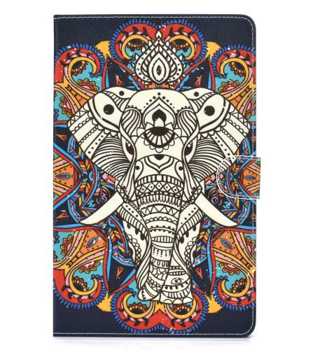 For Samsung T590 Laptop Protective Case Color Painted Smart Stay PU Cover with Front Snap Fun elephant - Image 5