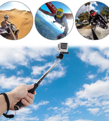 Selfie Stick Mobile Phone Holder Cellphone Tripod Artifact Rod For DJI Osmo Action Camera black - Image 4
