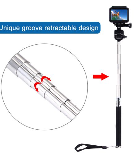 Selfie Stick Mobile Phone Holder Cellphone Tripod Artifact Rod For DJI Osmo Action Camera black - Image 7