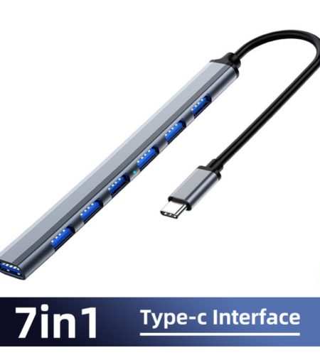 7-in-1 Usb C Hub 3.0 Type C 7-port Multi Splitter Otg Usb Power Adapter for Macbook Pro 13 15 Air Mi Pro Pc type-C interface