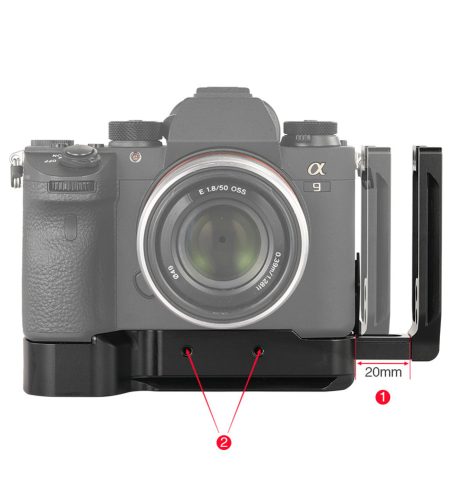 L Bracket Plate for Sony A7M3/A7R3/A9/A7III Quick Release Baseplate & Side Plate  black - Image 6