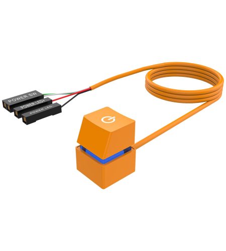 Power Switch PC Power Supply Control Adapter With 2M/4M Extended Cable On Off Power Desktop Computer Case Switch Orange + lanterns - Image 2