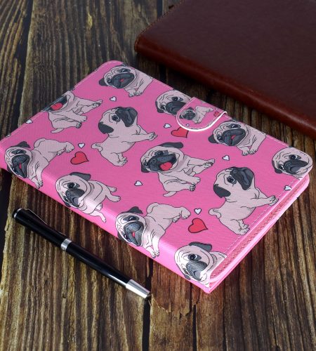 Universal Laptop Protective Cover Color Painted 8 Inches PU Case with Front Snap Caring dog - Image 5