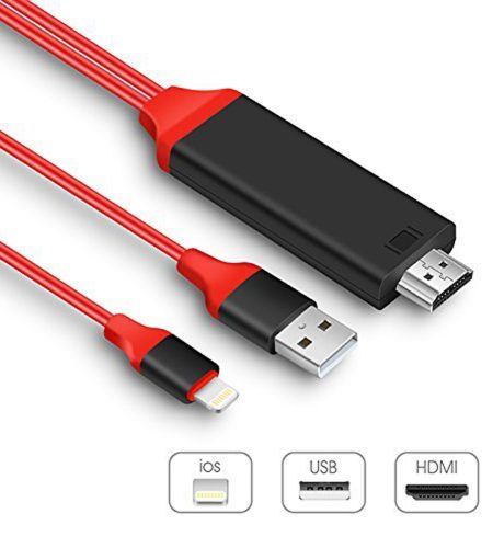 1080P 8-pin to HDMI Cable 8-pin Digital AV to HDMI Adapter for iPhone,iPad,iPod red - Image 3