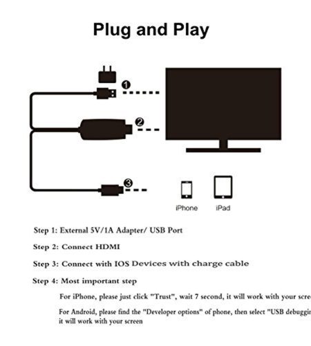 1080P 8-pin to HDMI Cable 8-pin Digital AV to HDMI Adapter for iPhone,iPad,iPod red - Image 9