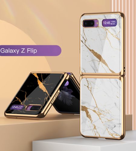 For Samsung Galaxy Z flip Foldable Cellphone Shell Electroplated Painted Folding Phone Case A11 - Image 7