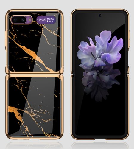 For Samsung Galaxy Z flip Foldable Cellphone Shell Electroplated Painted Folding Phone Case A11 - Image 3