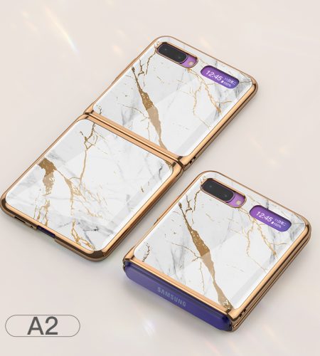 For Samsung Galaxy Z flip Foldable Cellphone Shell Electroplated Painted Folding Phone Case A11 - Image 4