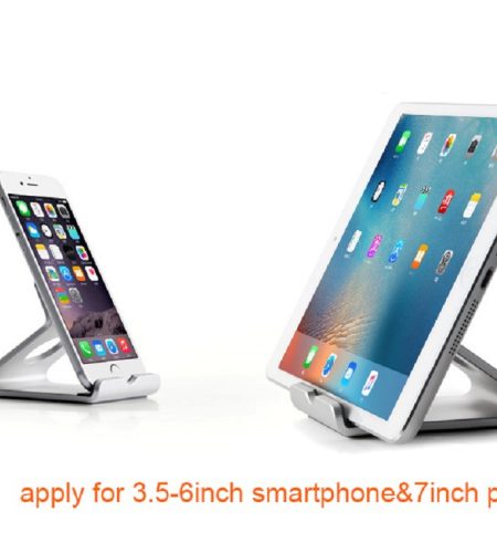 270° Rotatable Foldable Aluminum Alloy Desktop Holder Tablet Stand for Samsung Galaxy Tab Pro S iPad Pro10.5 9.7"" 12.9'' iPad Air Surface Pro 4 Kiosk POS Stand Silver - Image 4