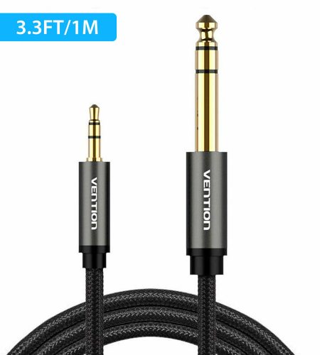 Gold Plated 3.5mm to 6.35mm Audio Cable Connecting Mobile Phone Laptop Converter Line Connectors 1M - Image 4